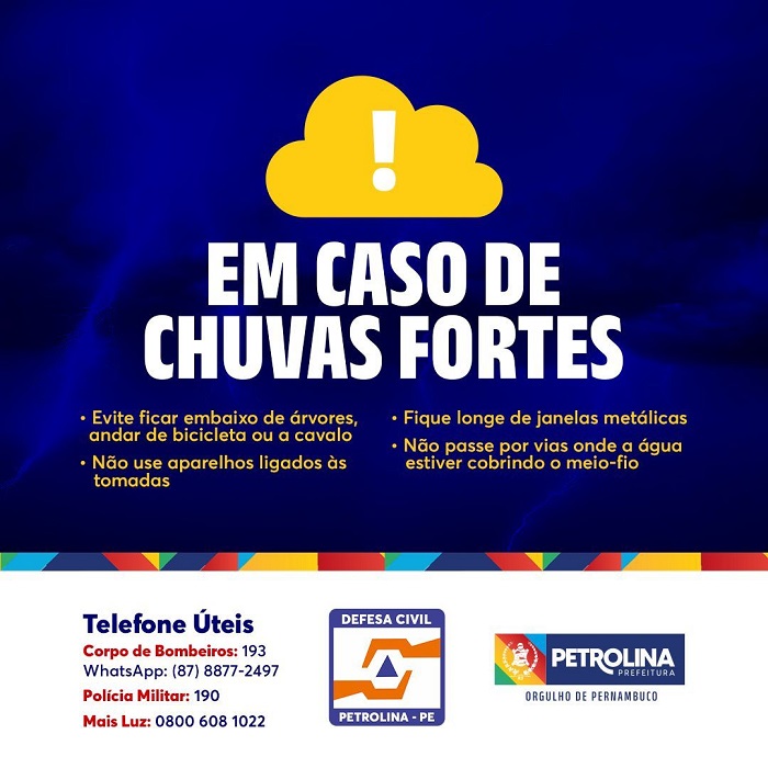 Defesa Civil de Petrolina monitora instabilidade climática na região